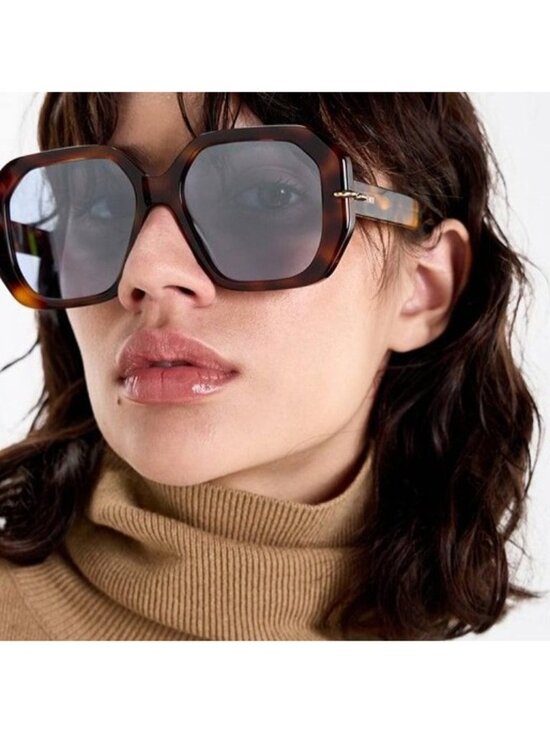 Fendi FE40173I 60Q Sunglasses Shiny Brown Square Frame,Brown Silver Mirror Lense main image 11